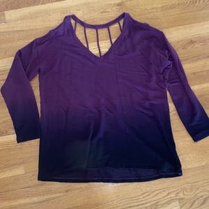 NWT Open back purple ombré sweater